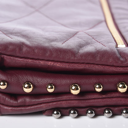 Lanvin Lambskin Quilted Metal Pearl Medium Sugar Flap Shoulder Bag Purple 11 of 12