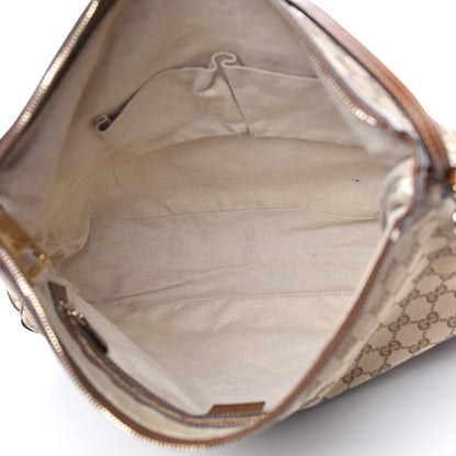 Gucci Monogram Textured Calfskin Large Bree Hobo Beige Ebony Nocciola 7 of 16
