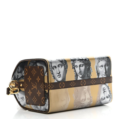 Louis Vuitton X FORNASETTI Calfskin Fornasetti Speedy Bandouliere 25 Gold 4 of 11