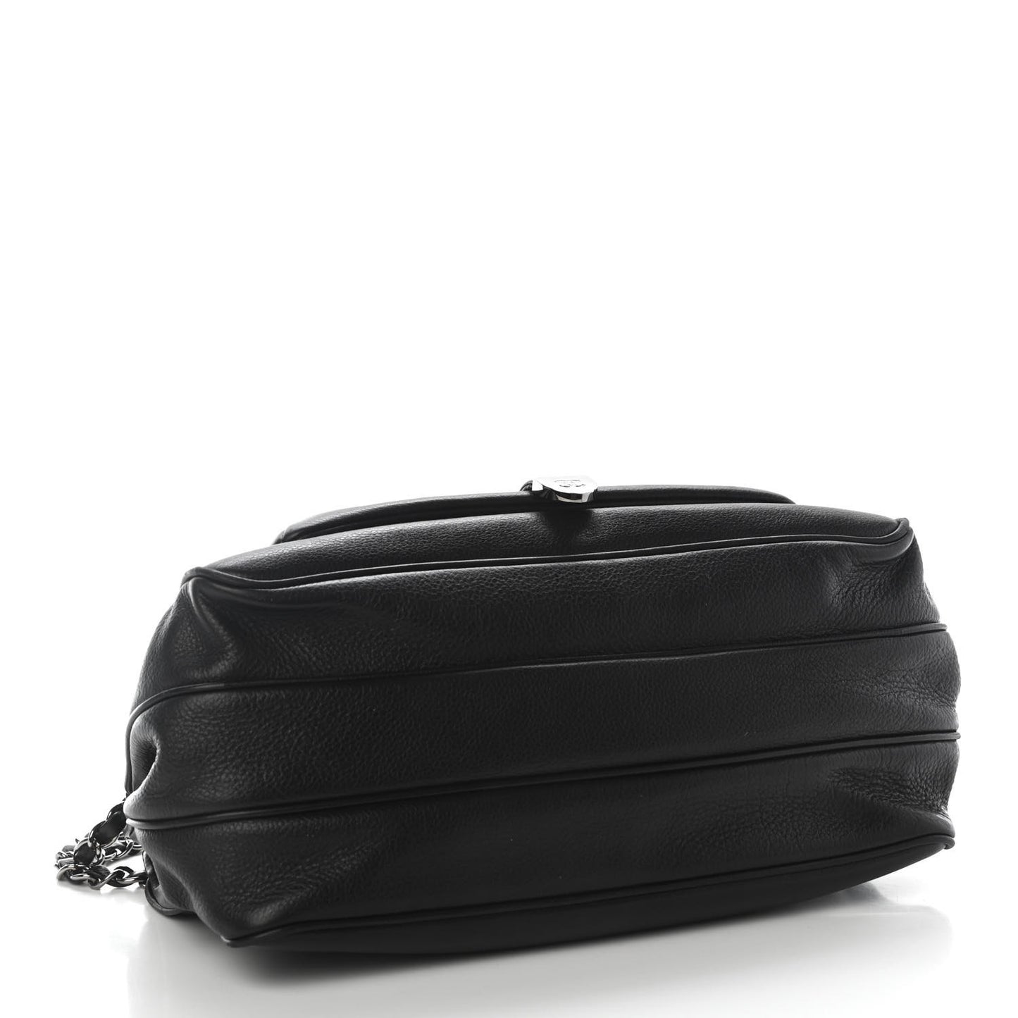 Caviar Mademoiselle Lock Accordion Flap Black
