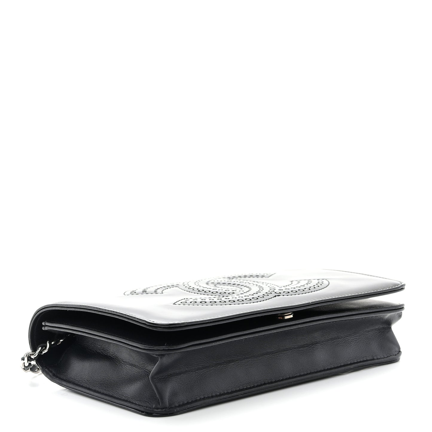 Patent Strass Wallet On Chain WOC Black