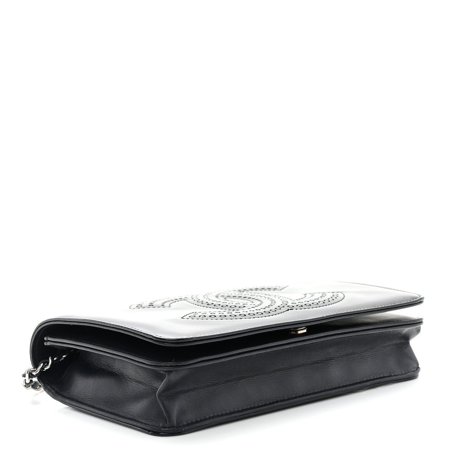 Chanel Patent Strass Wallet On Chain WOC Black 4 of 12