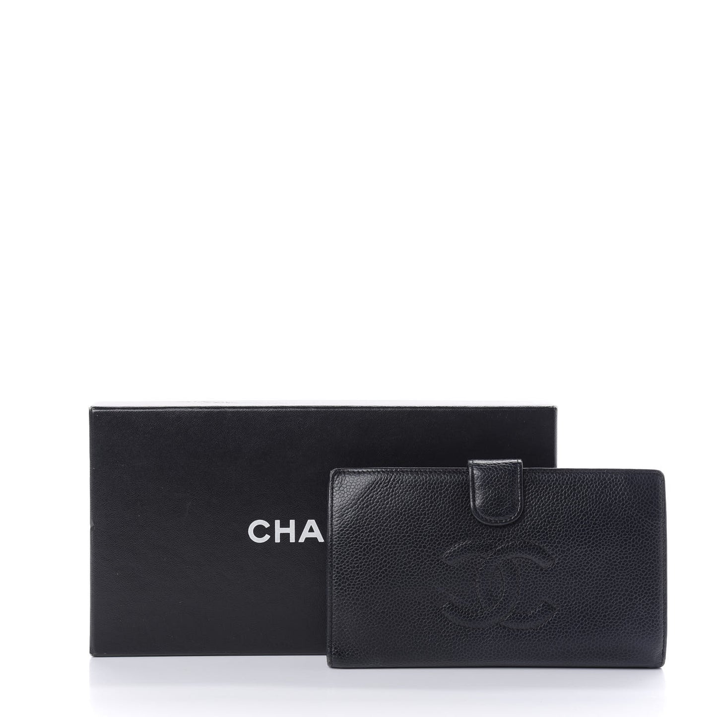 Caviar Timeless CC French Wallet Black