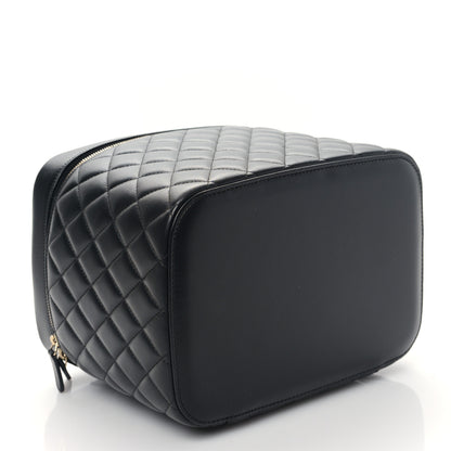 Chanel Lambskin Quilted Large Vanity Pouch Black 4 of 9
