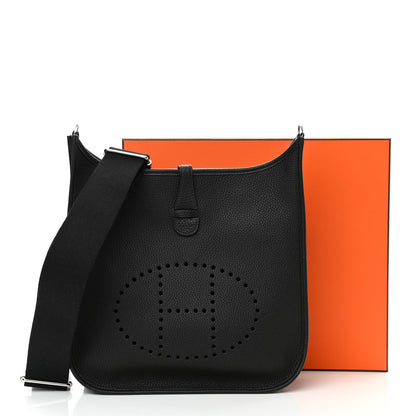 Hermes Taurillon Clemence Evelyne III PM Black 10 of 10