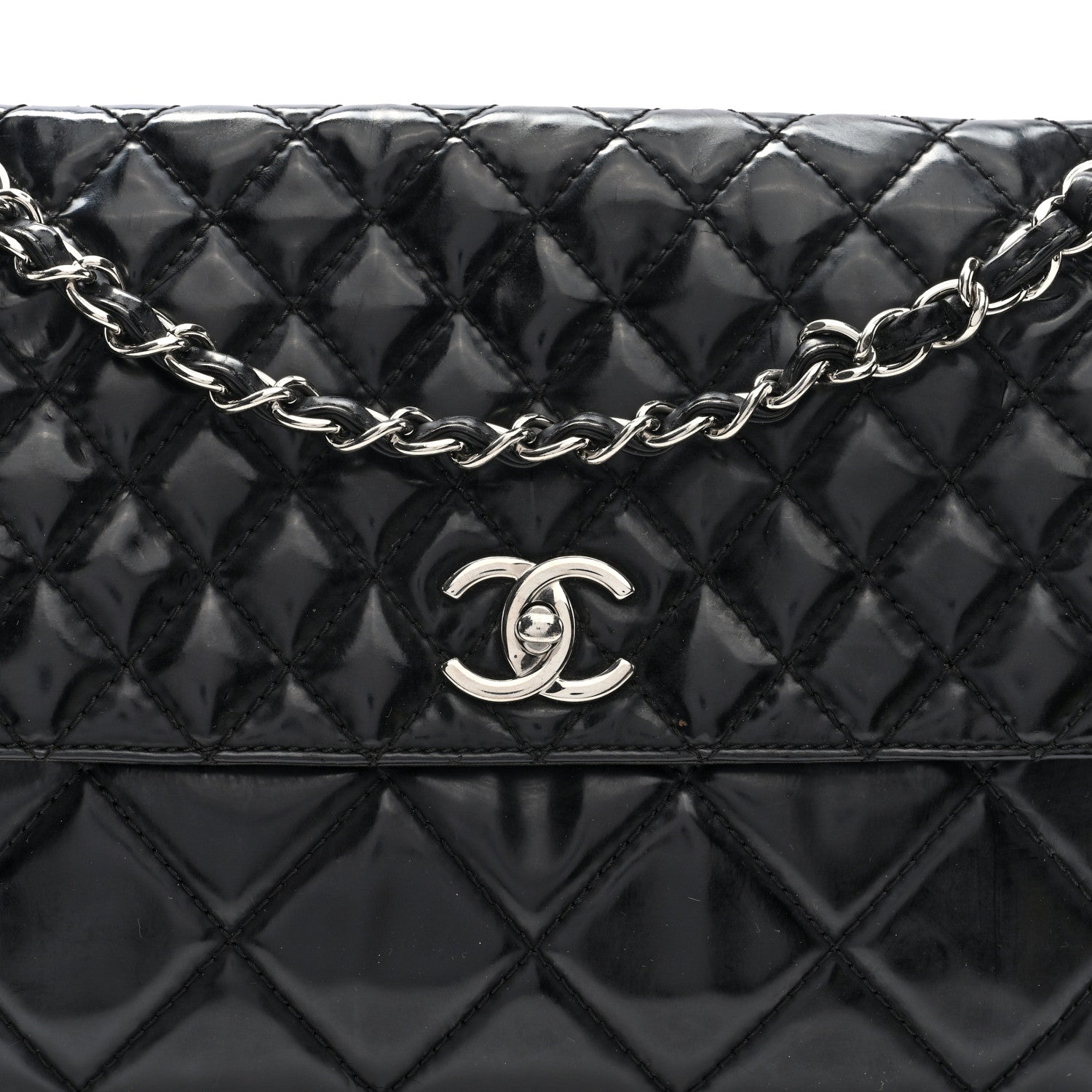 Chanel Vinyl Quilted In the Business Flap Bag Black 8 of 10