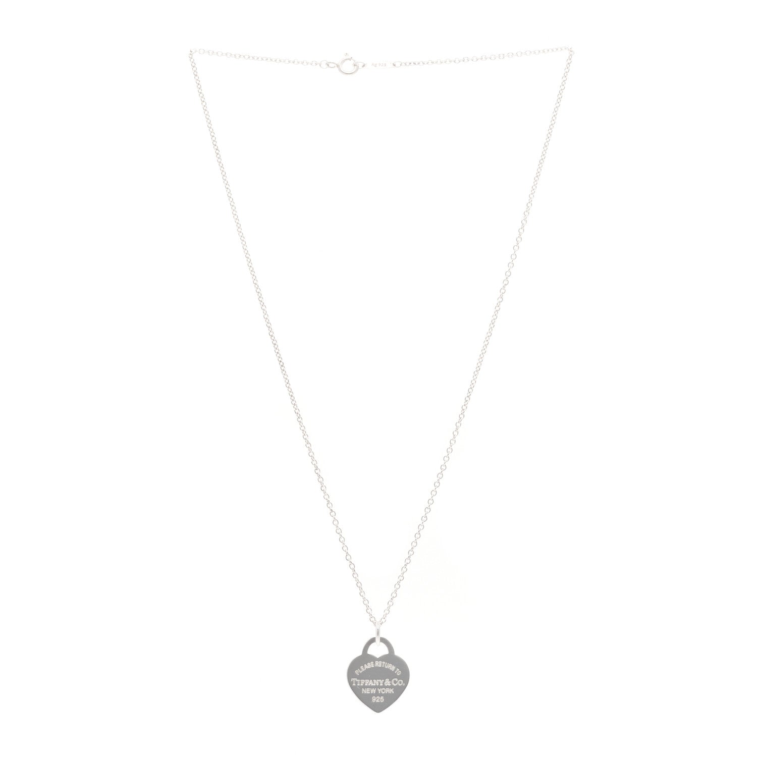 Tiffany Sterling Silver Small Return To Tiffany Heart Pendant Necklace 3 of 6