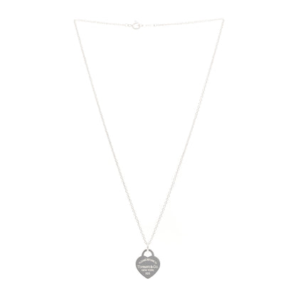 Tiffany Sterling Silver Small Return To Tiffany Heart Pendant Necklace 3 of 6