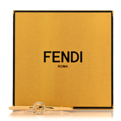 Fendi Metal Crystal EverRound Bracelet Gold 6 of 6