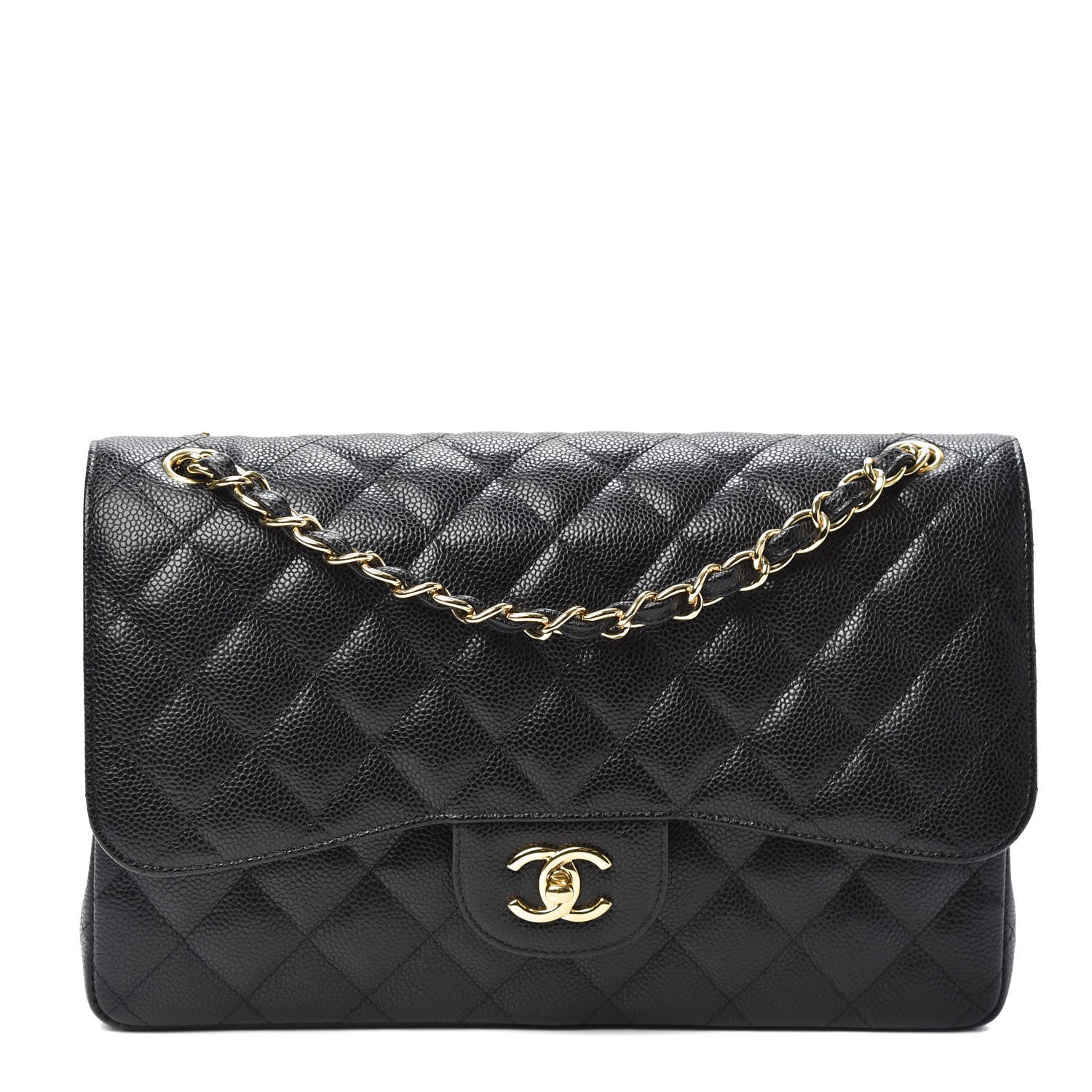 Chanel Caviar Quilted Jumbo Double Flap Black 1 of 9