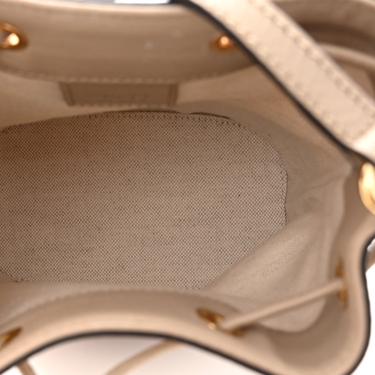 GG Supreme Monogram Textured Calfskin Web Mini Ophidia Bucket Bag Beige Mystic White Oatmeal