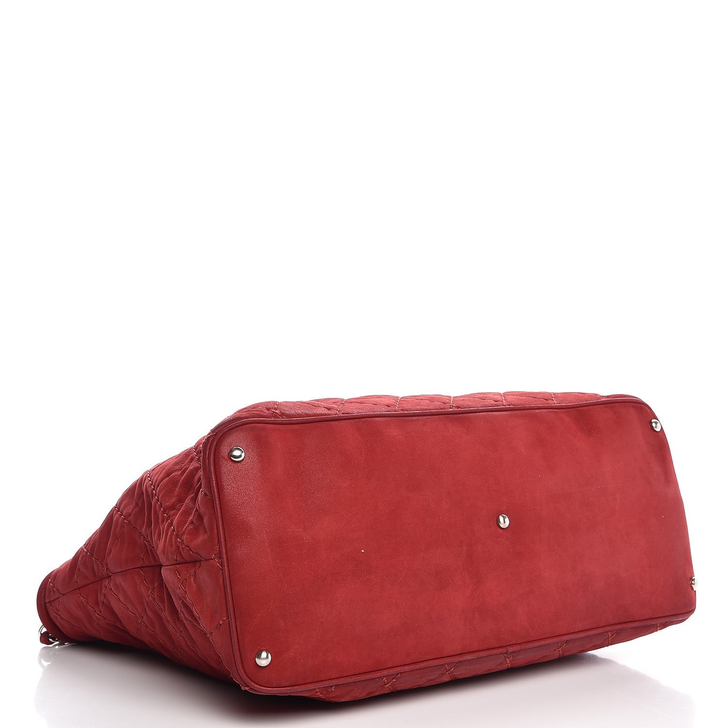 Chanel Iridescent Calfskin Quilted Large Sea Hit Tote Red 4 of 14