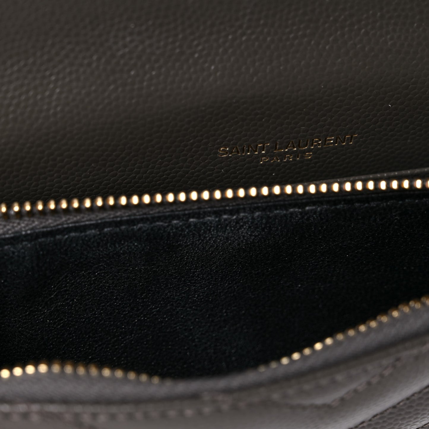 Grain De Poudre Matelasse Chevron Monogram Envelope Chain Wallet Earth
