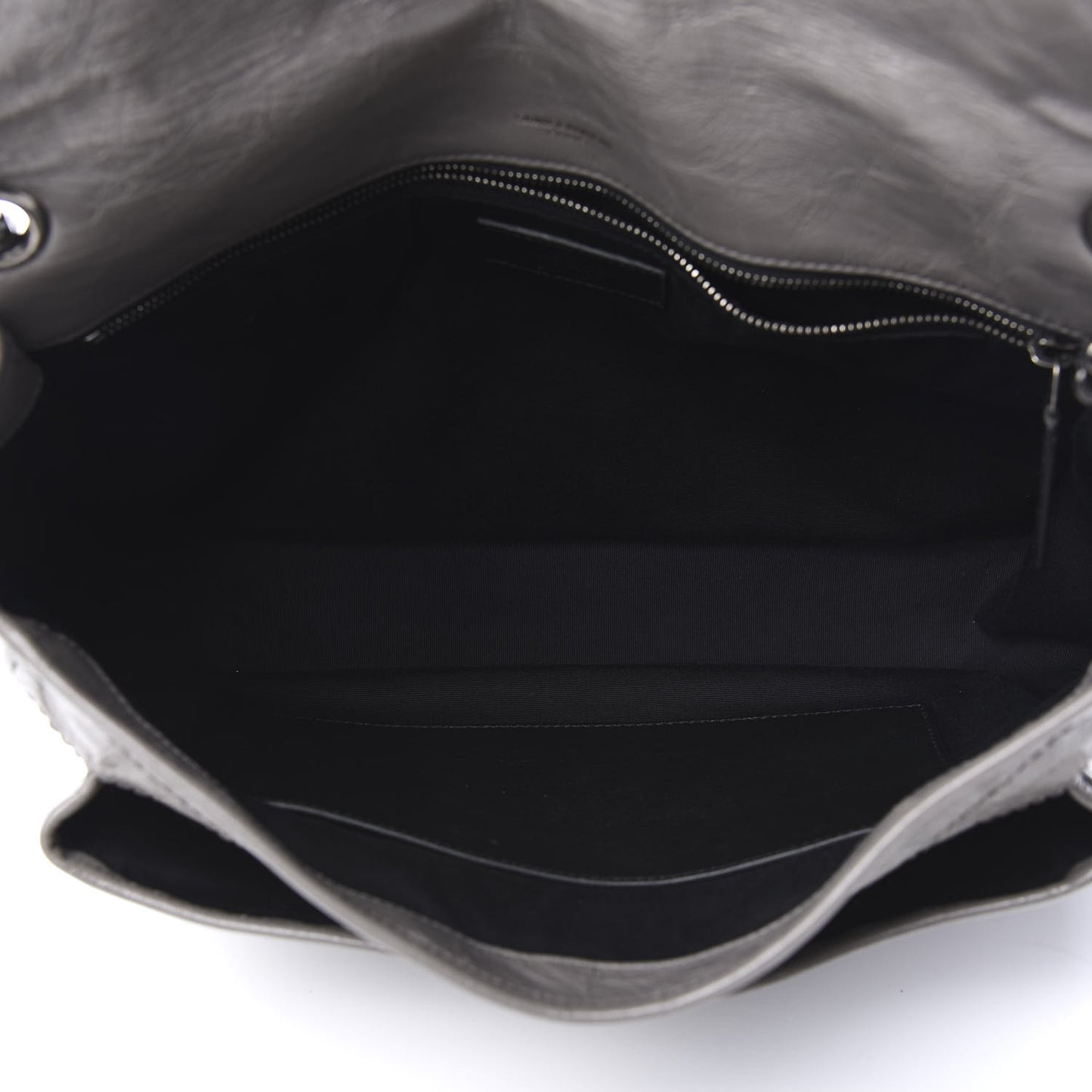 Crinkled Calfskin Matelasse Monogram Large Niki Chain Satchel Fog