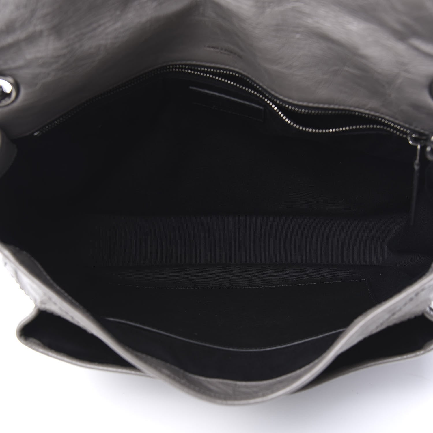 Saint Laurent Crinkled Calfskin Matelasse Monogram Large Niki Chain Satchel Fog 4 of 9