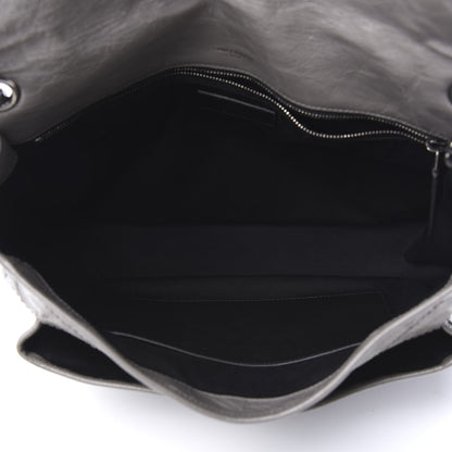Saint Laurent Crinkled Calfskin Matelasse Monogram Large Niki Chain Satchel Fog 4 of 9
