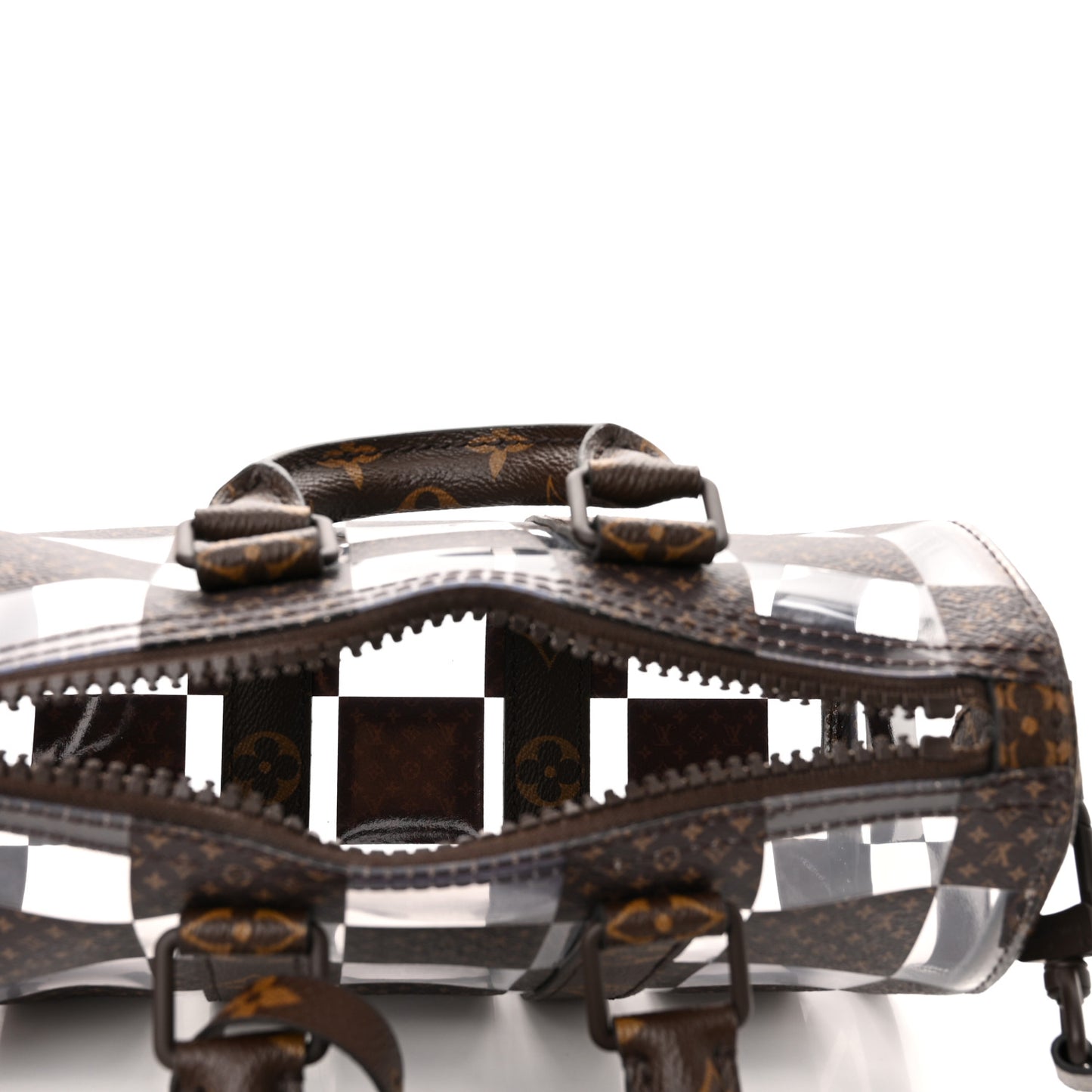 PVC Monogram Chess Keepall Bandouliere 25