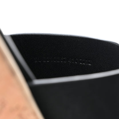 Hermes Calfskin Cork Eze 30 Sandals 41 Black 7 of 9