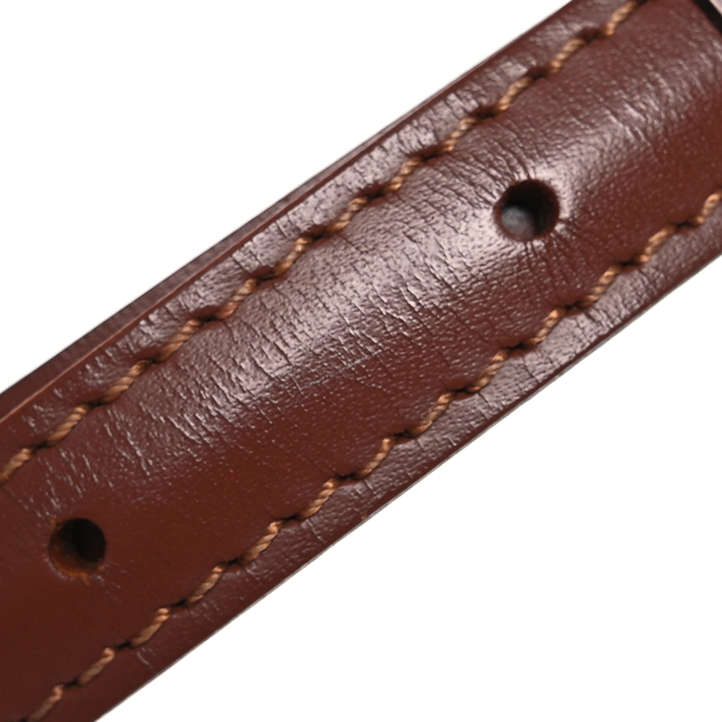 Calfskin Adjustable Shoulder Strap Brown