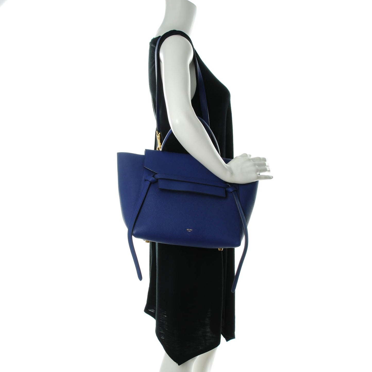 Grained Calfskin Small Belt Bag Indigo