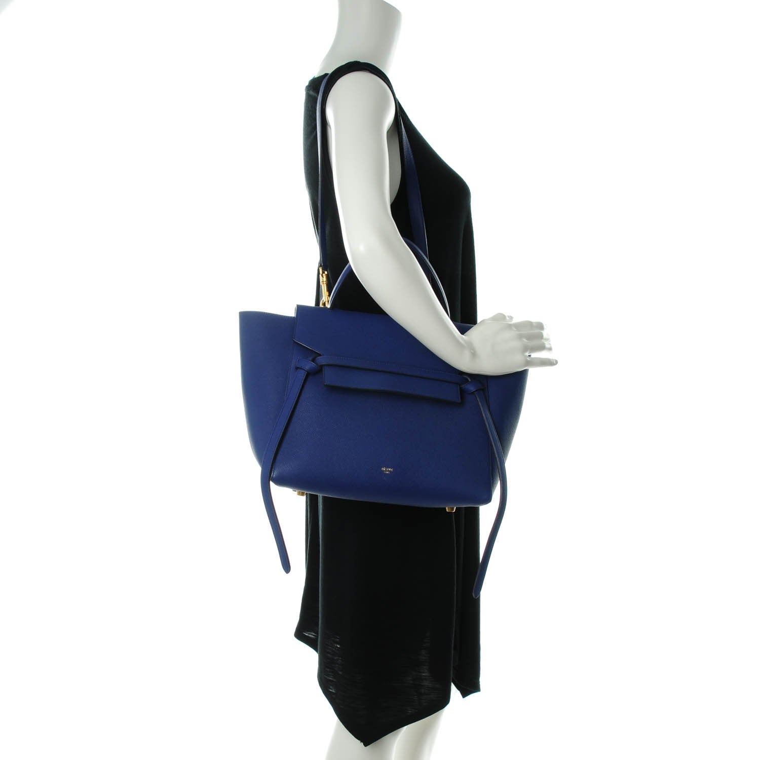 Celine Grained Calfskin Small Belt Bag Indigo 2 of 7