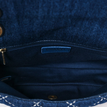 Chanel Denim Quilted Medium Denim Trip Single Flap Blue 5 of 9