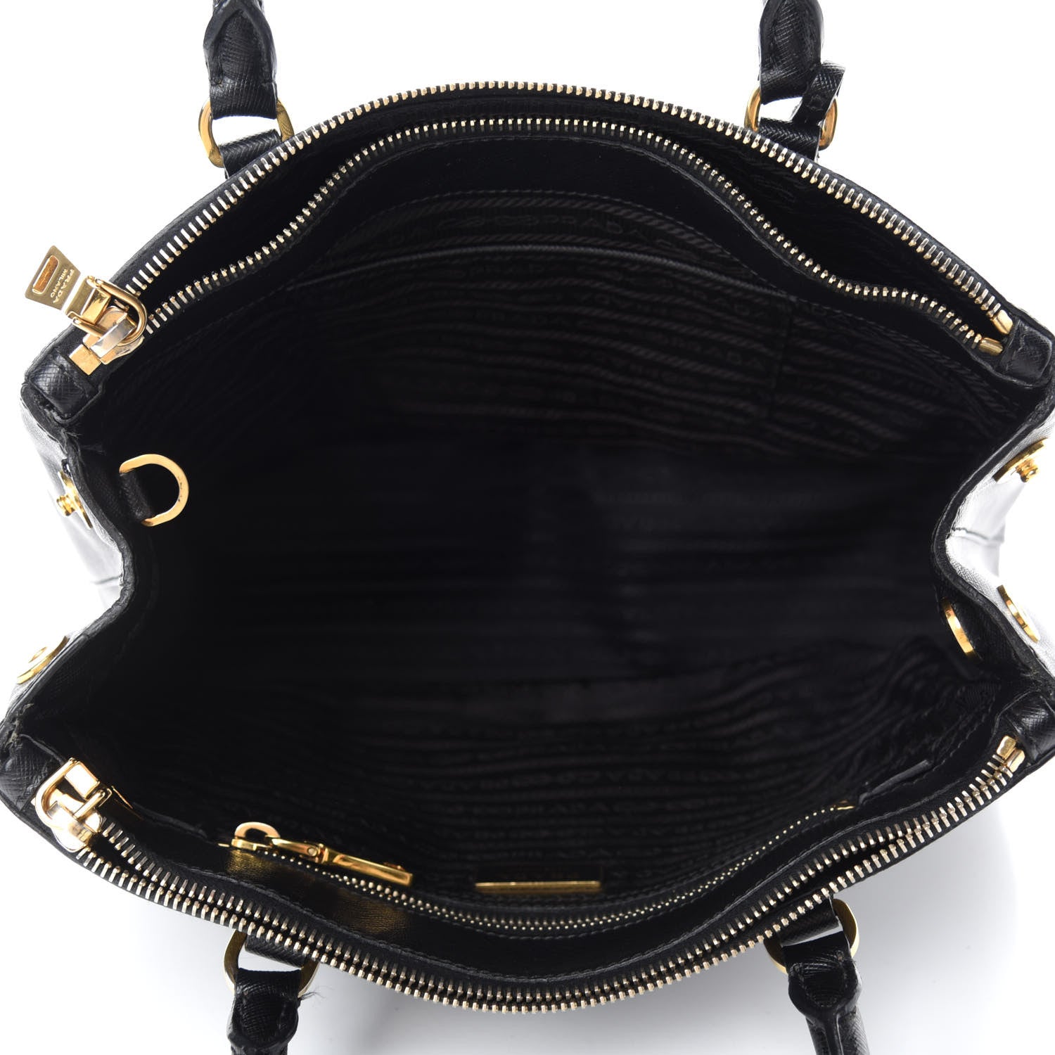 Prada Saffiano Small Galleria Double Zip Tote Black 5 of 11