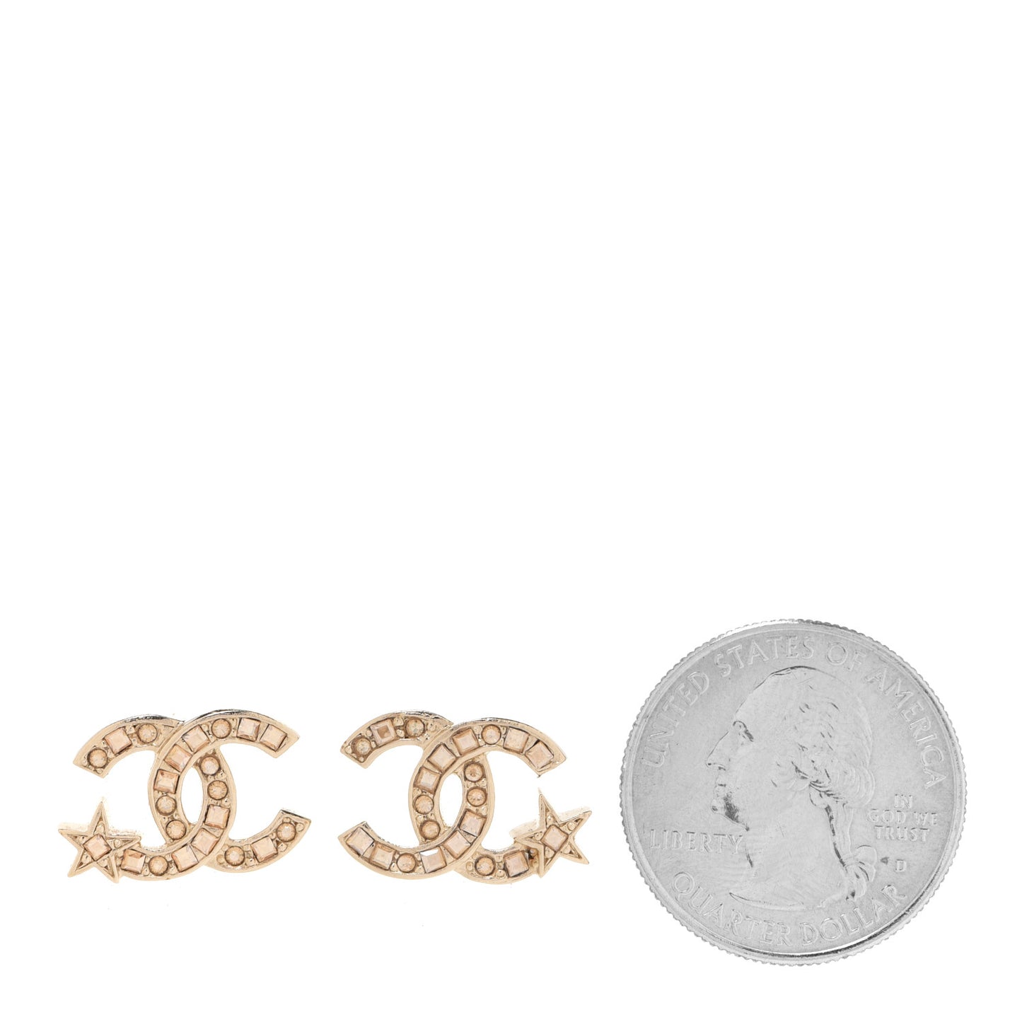 Crystal CC Starfall Earrings Gold