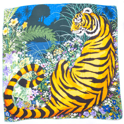Hermes Cashmere Silk Tyger Tyger Shawl 140 2 of 7