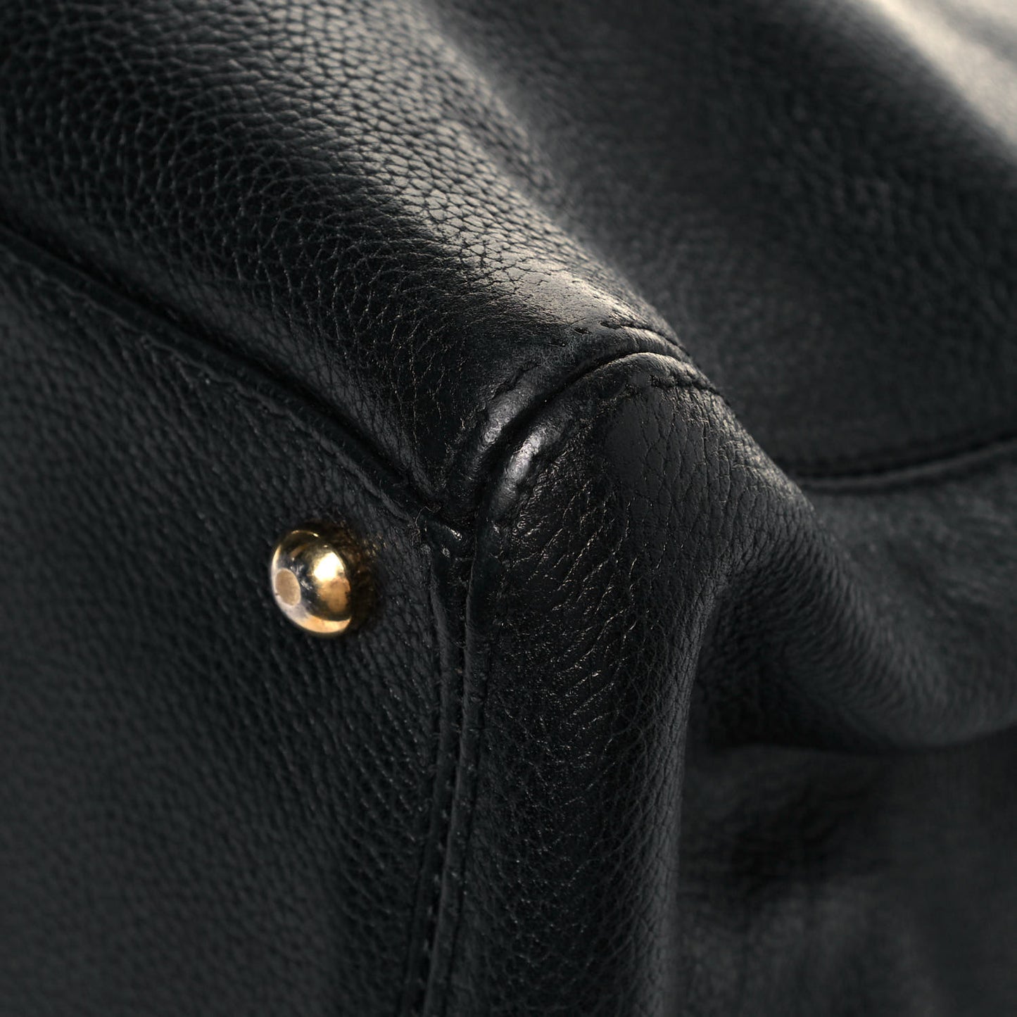 Calfskin Cerf Executive Shopper Tote Black
