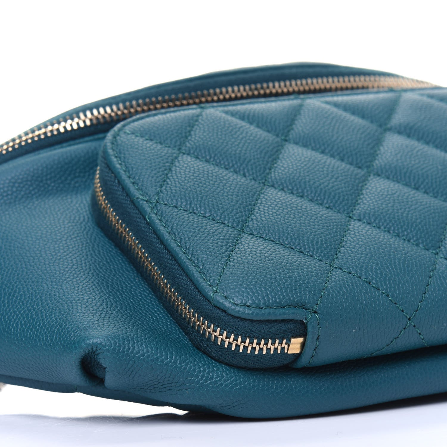 Chanel Caviar Quilted Business Affinity Waist Belt Bag Dark Turquoise 9 of 12