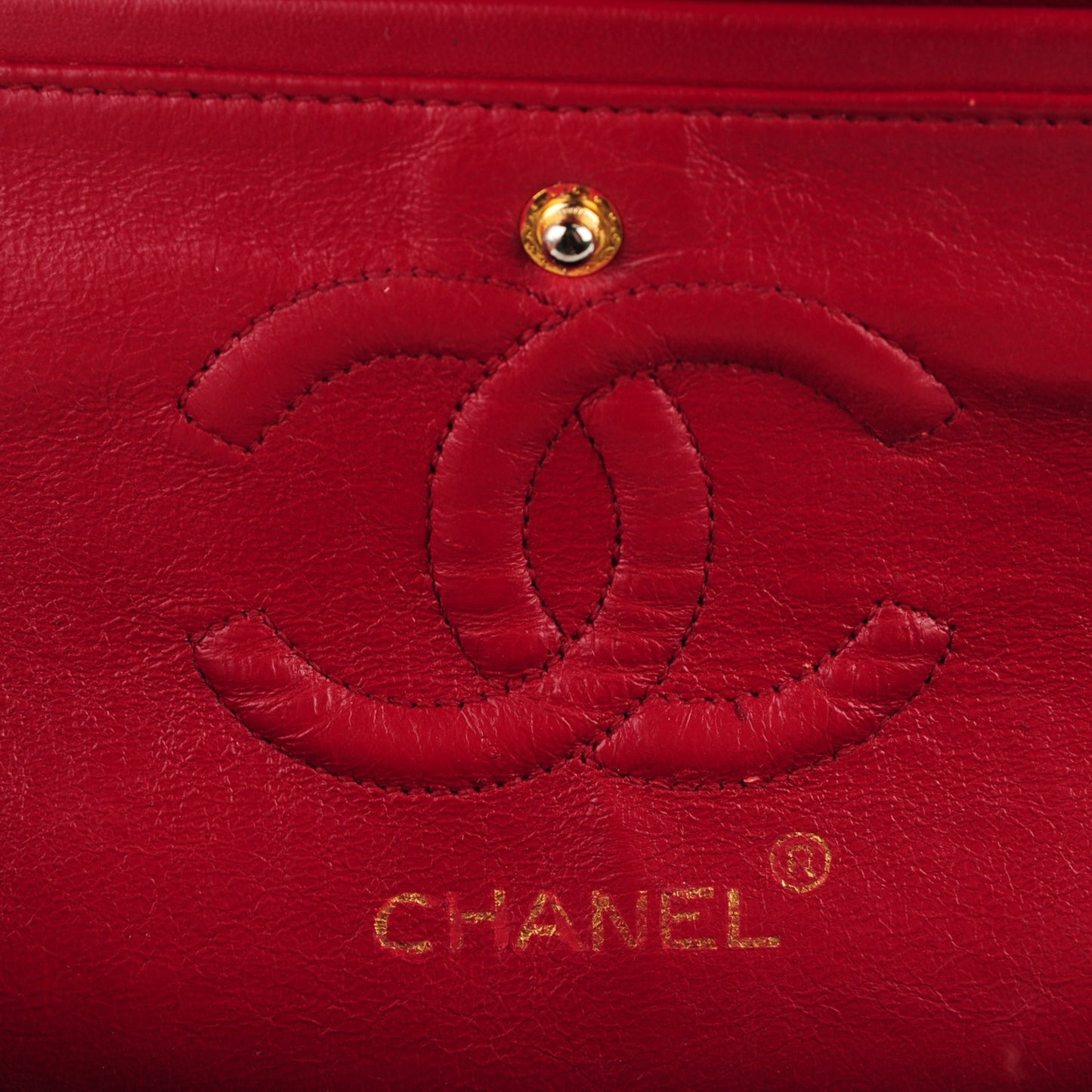 Lambskin Quilted Small Double Flap Red