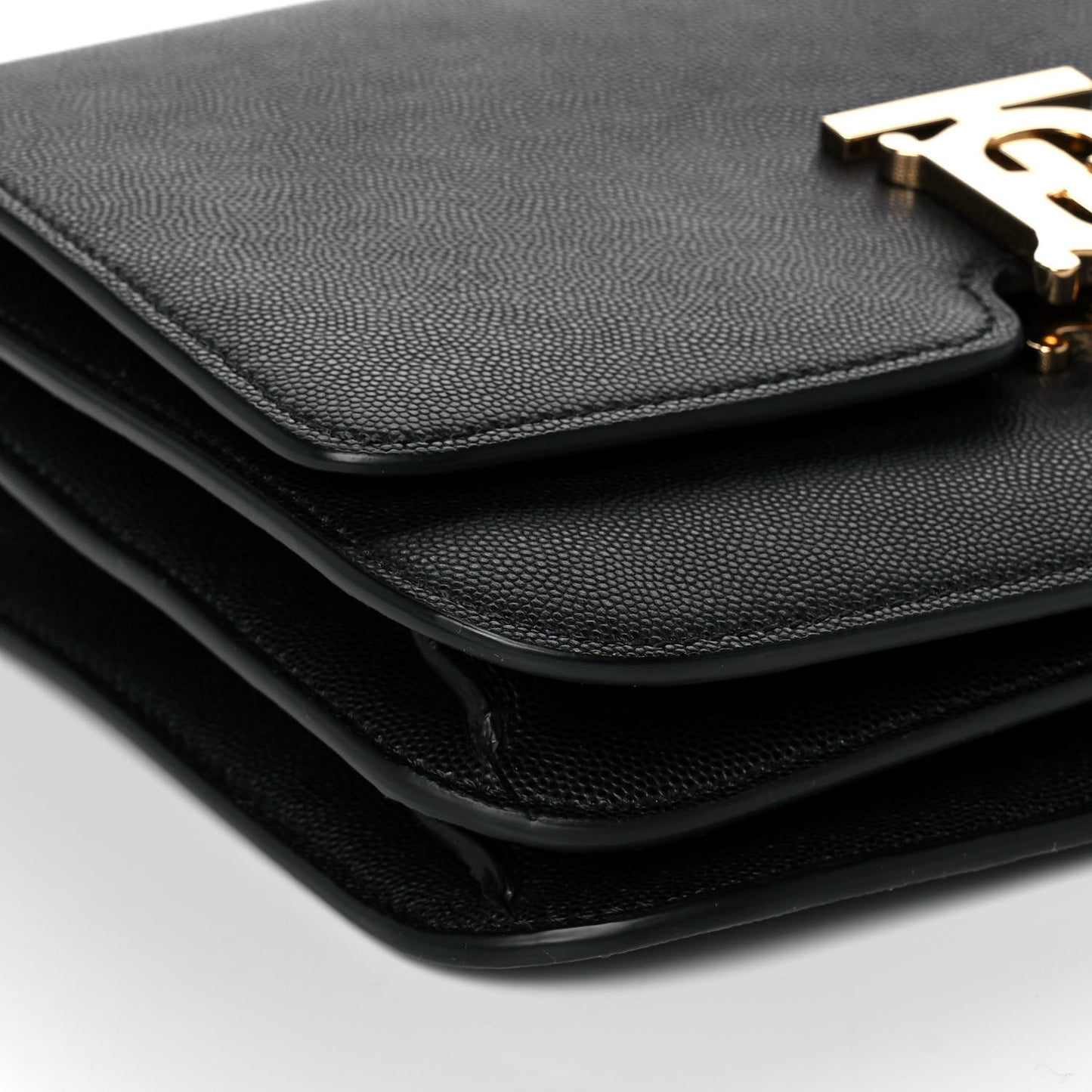 Grained Calfskin Medium TB Bag Black
