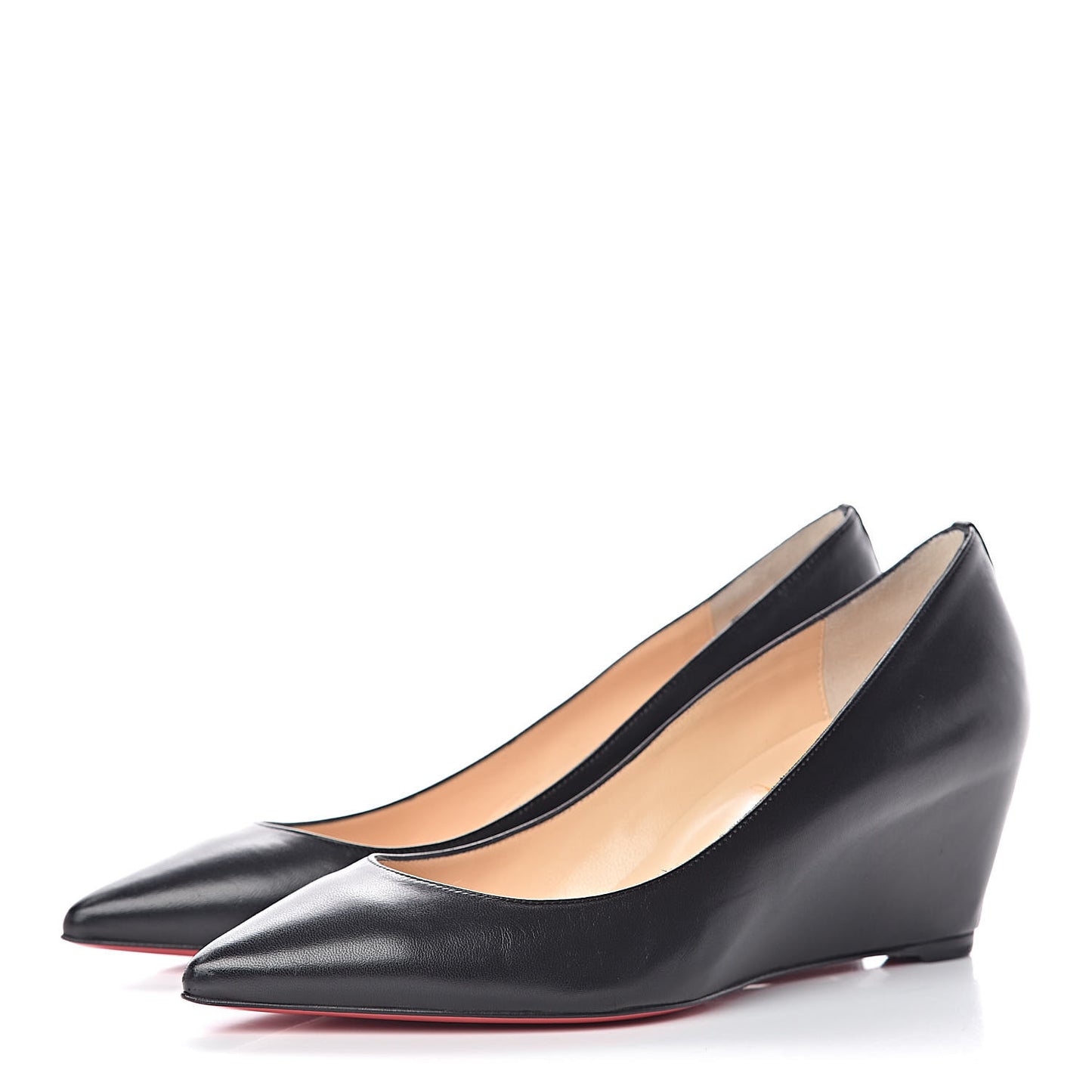 Shiny Nappa Pipina 55 Wedges 36 Black