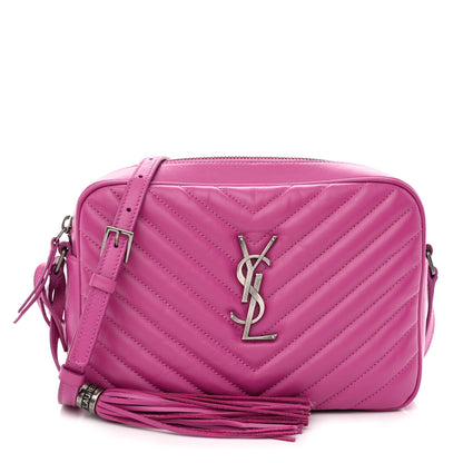 Saint Laurent Calfskin Matelasse Monogram Lou Camera Bag Electric Fuchsia 1 of 13