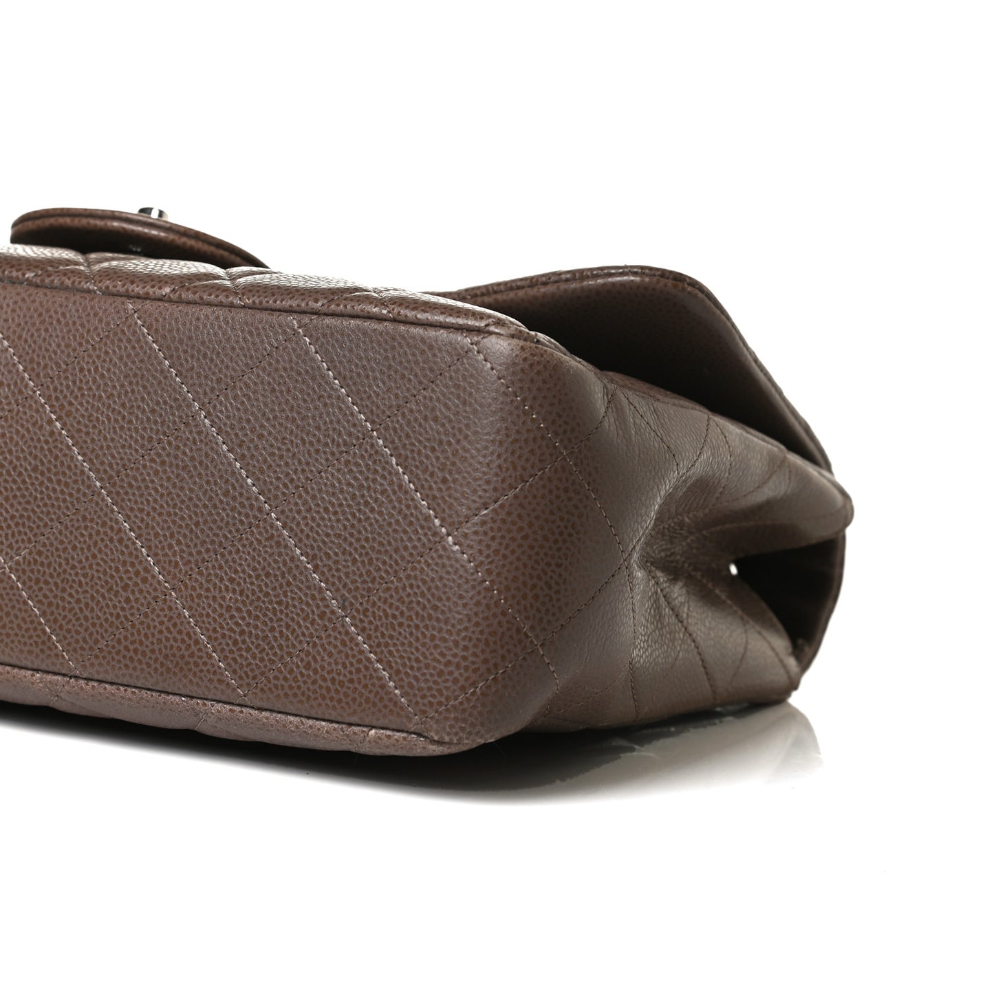 Caviar Quilted Jumbo Single Flap Brown