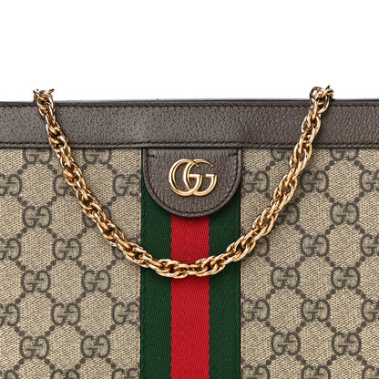 Gucci GG Supreme Monogram Web Small Ophidia Chain Shoulder Bag Brown 8 of 12