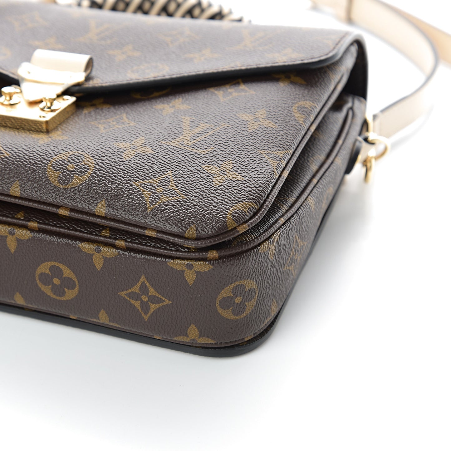 Monogram Braided Pochette Metis Creme Beige