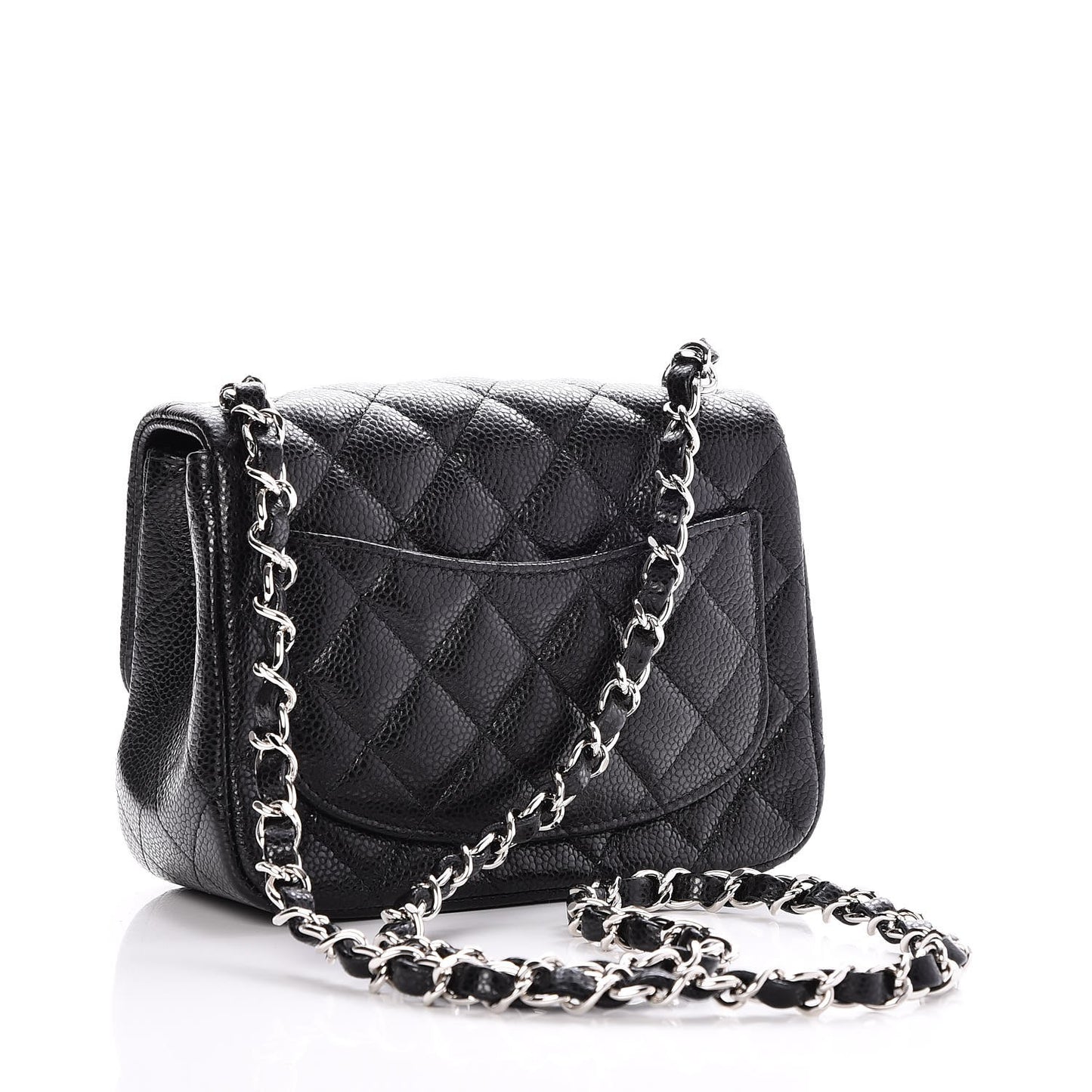 Caviar Quilted Mini Square Flap Black