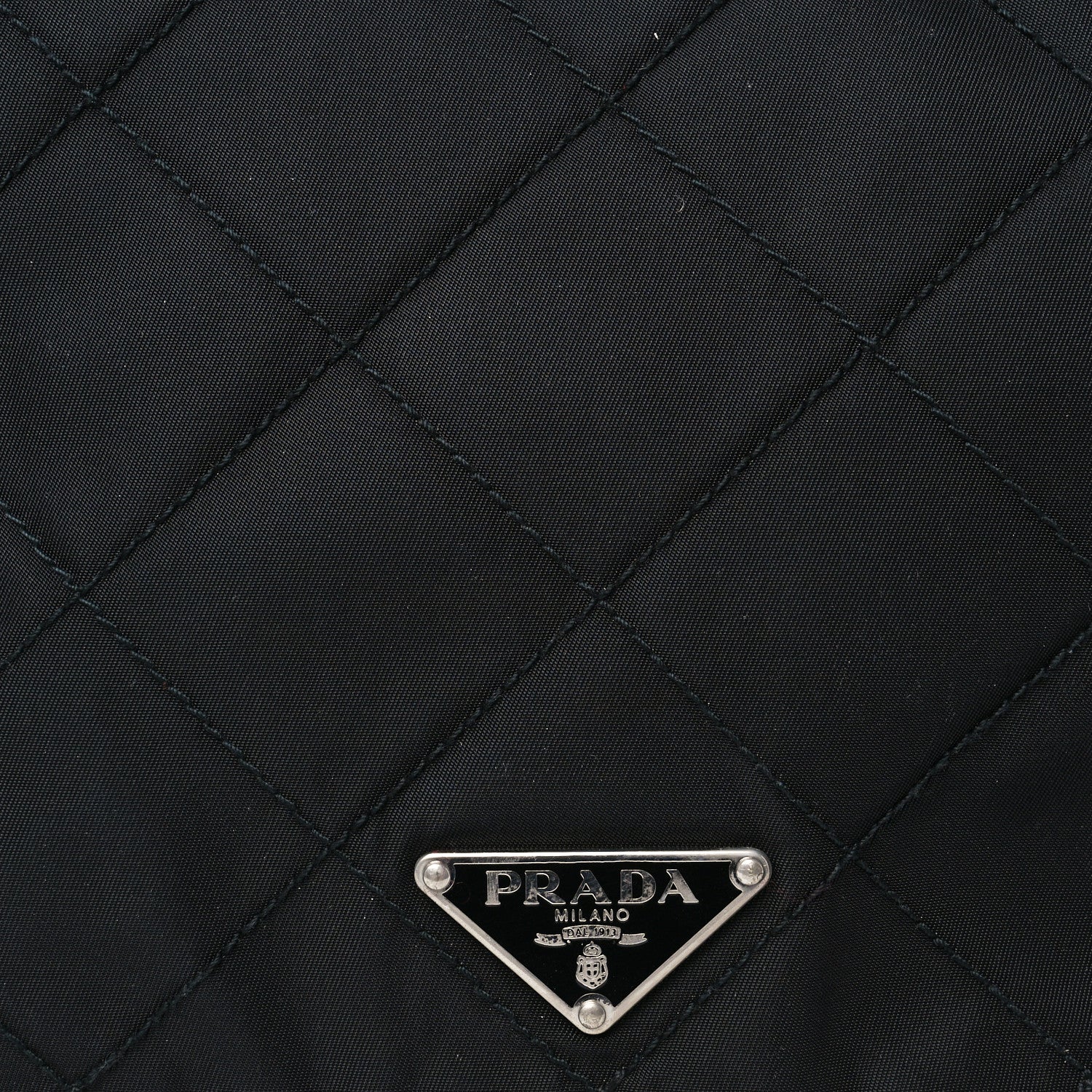 Prada Tessuto Nylon Stitched Hobo Black 7 of 12