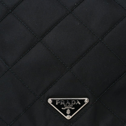 Prada Tessuto Nylon Stitched Hobo Black 7 of 12
