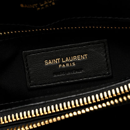 Saint Laurent Calfskin Y Quilted Monogram Medium Loulou Chain Satchel Black 6 of 9