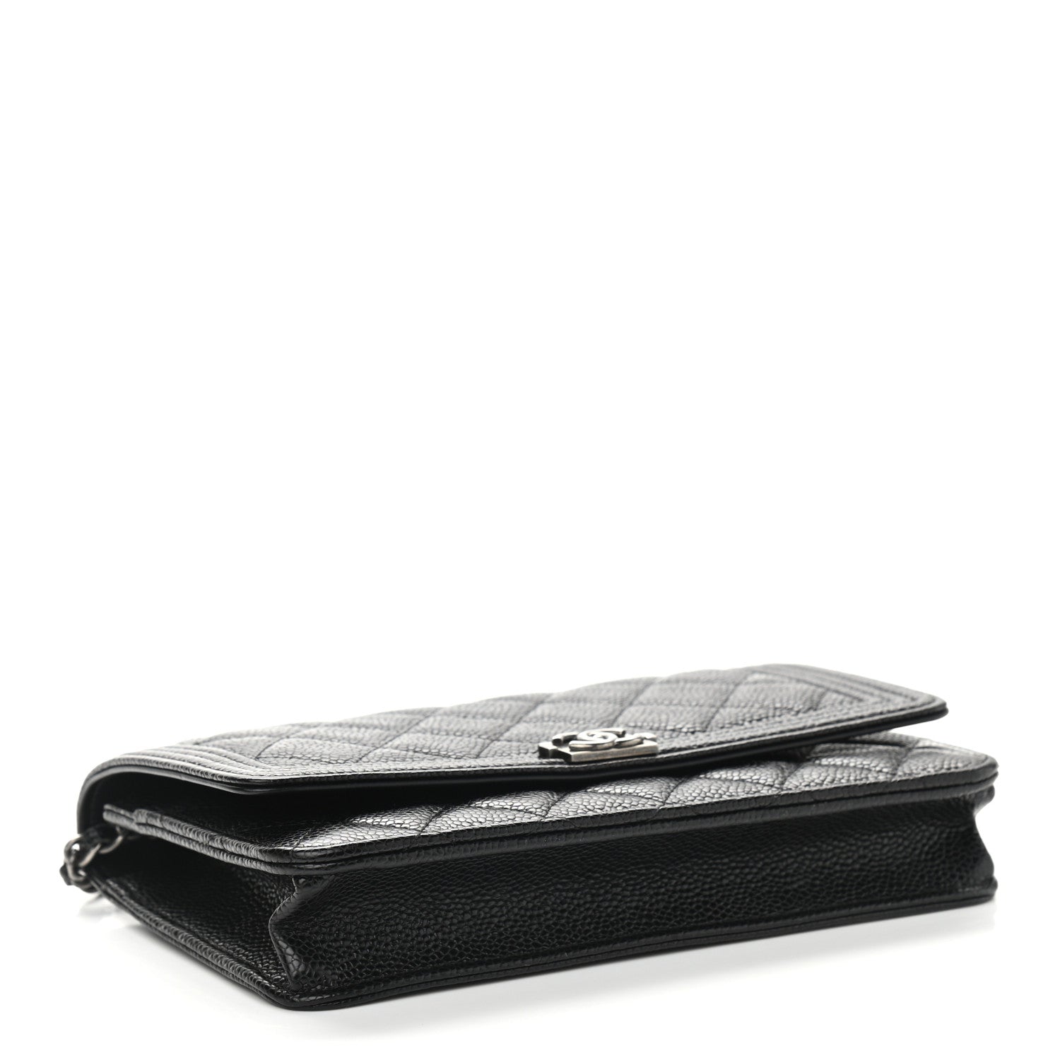 Chanel Caviar Quilted Boy Wallet On Chain WOC Black 4 of 11