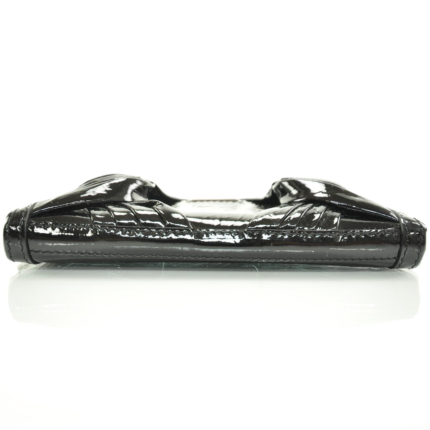 Burberry Patent Leather Knot Wallet Black 5 of 8