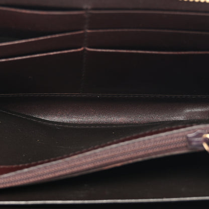 Gucci Guccissima Margaux Calfskin Metal Bar Zip Around Wallet Chocolate 5 of 8