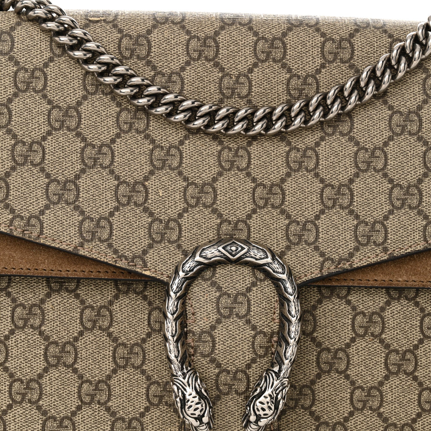 Gucci GG Supreme Monogram Medium Dionysus Shoulder Bag Taupe 8 of 15