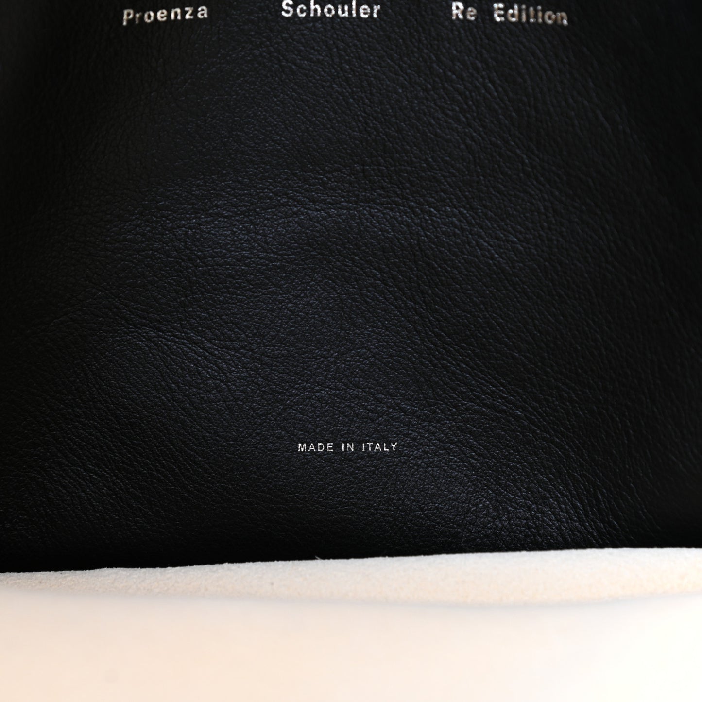 Grained Calfskin Large Tie Dye Tote Black White