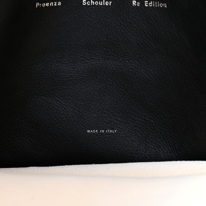 Proenza Schouler Grained Calfskin Large Tie Dye Tote Black White 6 of 10