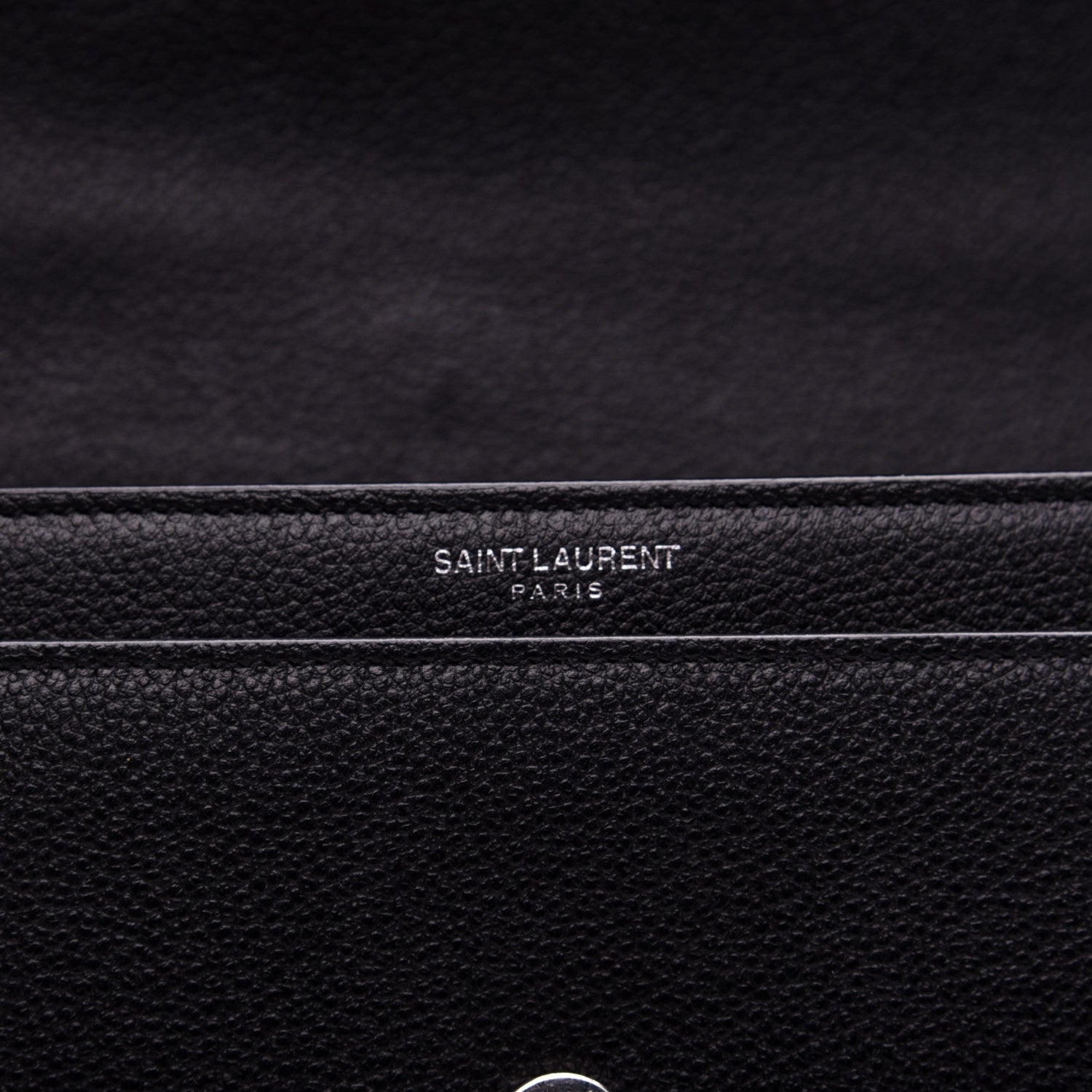 Saint Laurent Grained Calfskin Medium Monogram Sunset Satchel Black 8 of 15