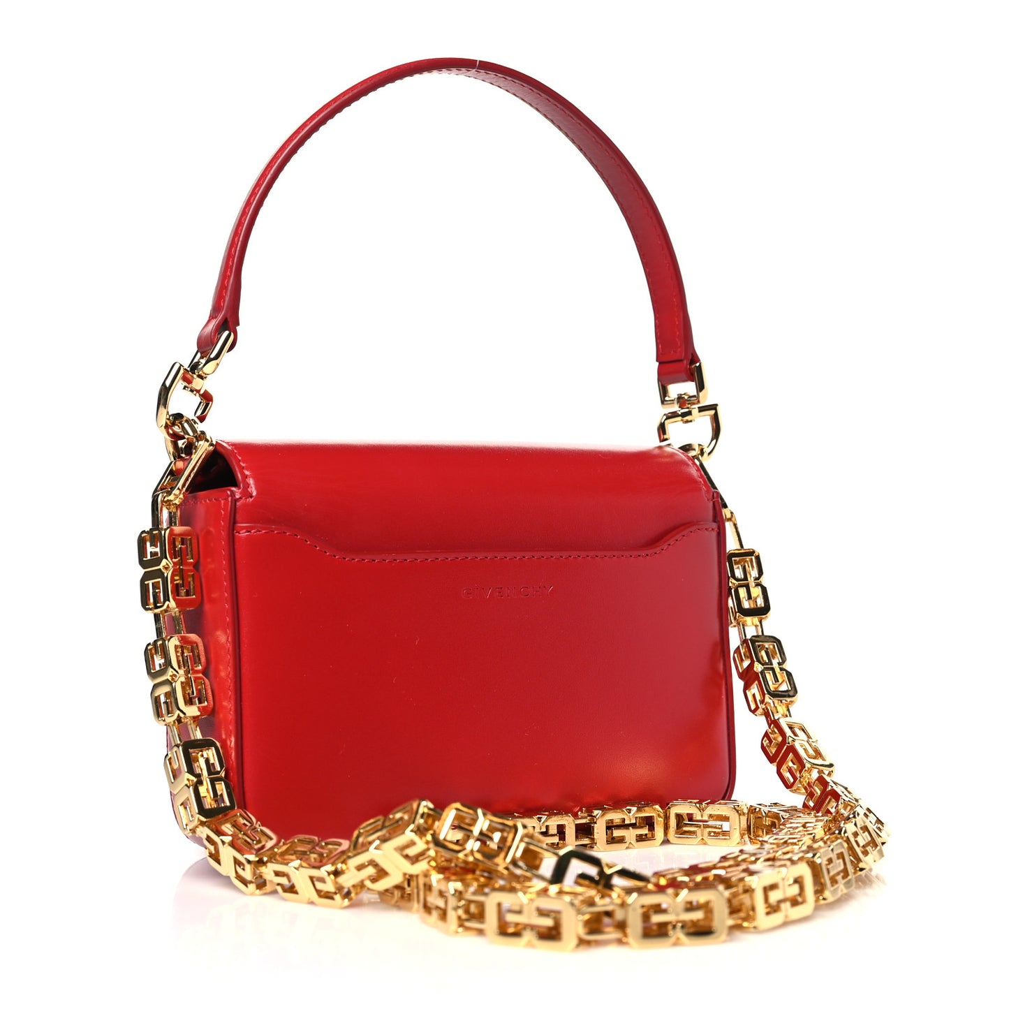 Box Calfskin Small 4G Cube Chain Shoulder Bag Dark Red